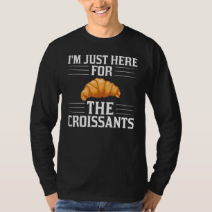 Camiseta Sanduíches de chocolate croissant Pão de café da m