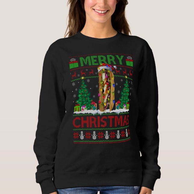 Camiseta Sandwich Food  Xmas Tree Ugly Santa Sandwich Chris (Frente)