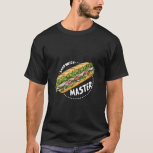Camiseta Sandwich Master Deli Sub Lover Comida de Dia de Sa
