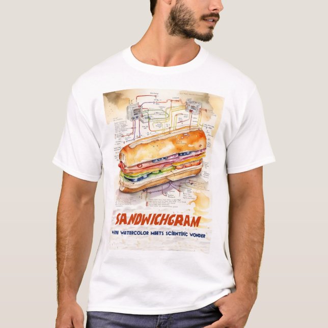 Camiseta Sandwichgram - Diagrama da Sanduíche Perfeita (Frente)