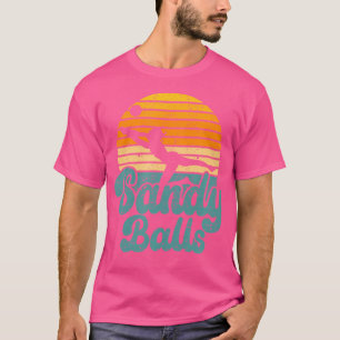 Camiseta Sandy Balls Engraçado Praia Jogador de Voleibol Tr