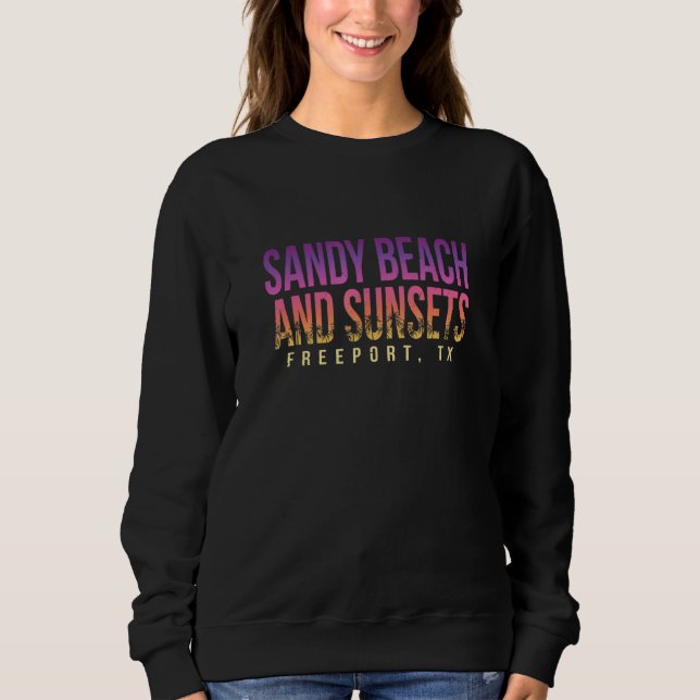Camiseta Sandy Beach E Pôrs do sol Freeport Summer Trop (Frente)