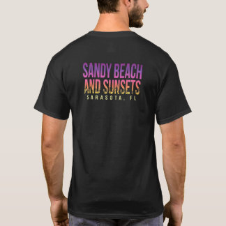 Camiseta Sandy Beach E Pôrs do sol Sarasota Summer Tr