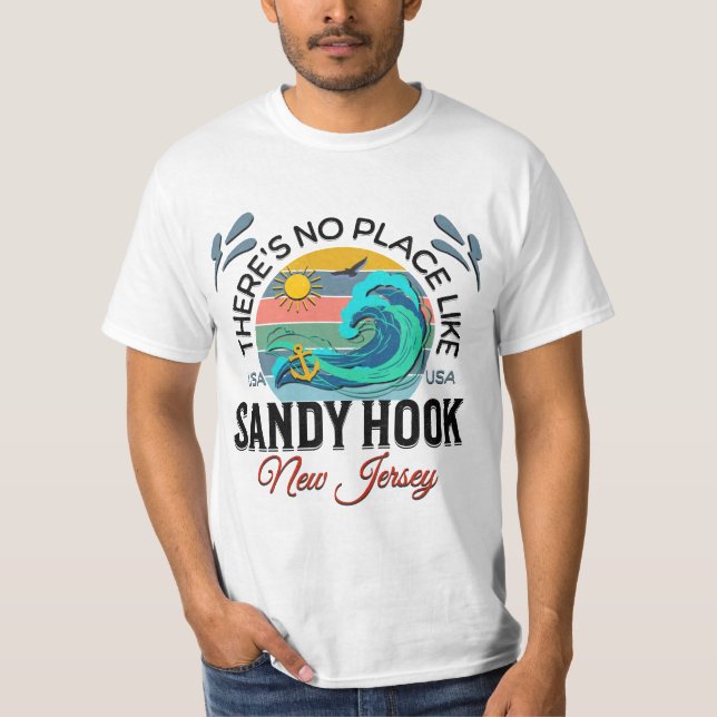 Camiseta Sandy Hook Beach, New Jersey (Frente)