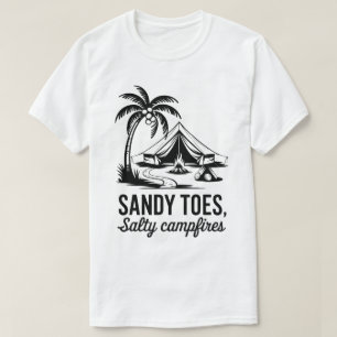 Camiseta Sandy Toes Salty Campfire Design