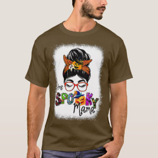 Camiseta Sangrada Uma Mama Louca Para O Halloween Mensagem 
