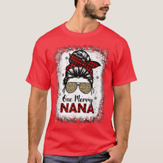 Camiseta Sangrado Uma Feliz Nana Messy Bun Buffalo Leopard