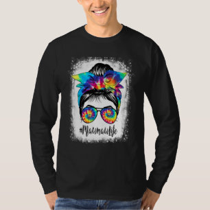 Camiseta Sangramento Mawmaw Vida Cabelo Mensageiro Tie Dye