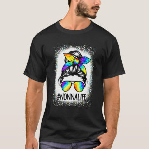 Camiseta Sangramento Não-Vida, Cabelo Maluco Tie Dye Mãe