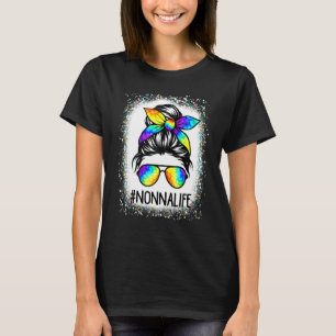 Camiseta Sangramento Não-Vida, Cabelo Maluco Tie Dye Mãe