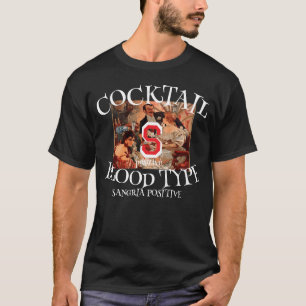 Camiseta Sangria Tipo Sanguíneo COCKTAIL S Positivo