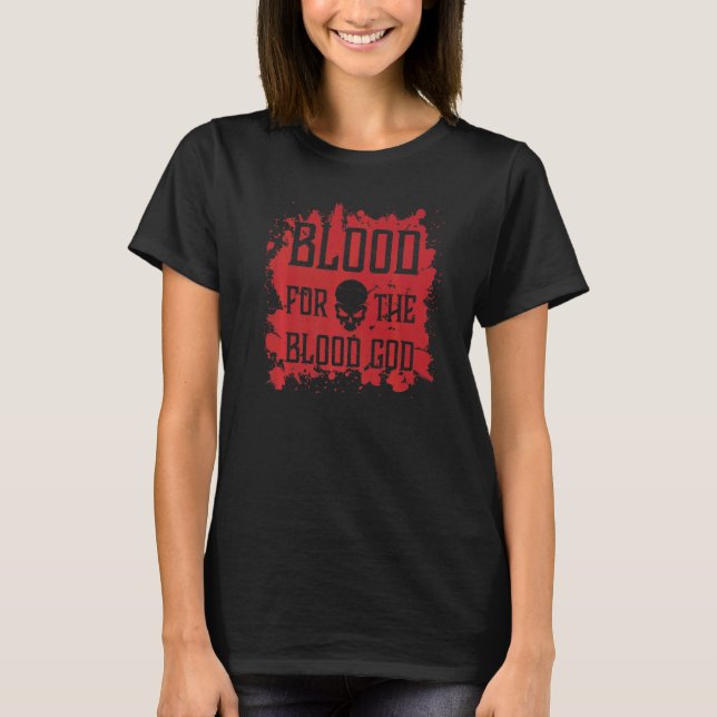 Camiseta Sangue De mau Crânio Para O Sangue Do Demônio Do D (Frente)