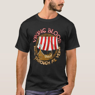 Camiseta Sangue de Viking Escandinavo Valhalla Mito Nórdico
