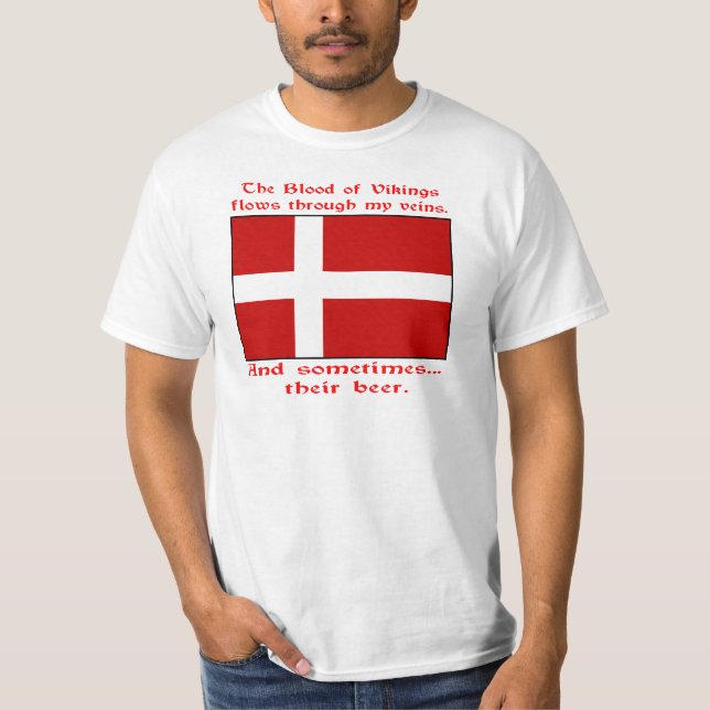 Camiseta Sangue Dinamarquês & Cerveja Viking (Frente)