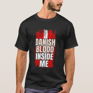 Camiseta Sangue Dinamarquês Dentro de Mim Bandeira da Dinam