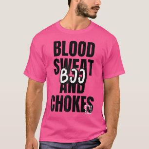 Camiseta Sangue e Chokes Bjj Jiu-Jitsu Mma Muay Thai