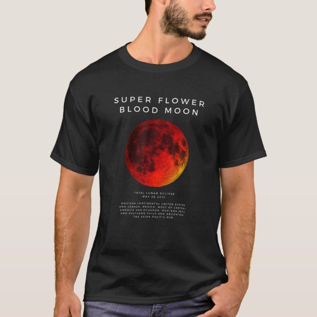 Camiseta Sangue Moon 2021 | Total Eclipse lunar (Frente)