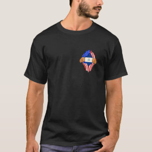 Camiseta Sangue Nicaraguense Dentro de Mim   Bandeira da Ni