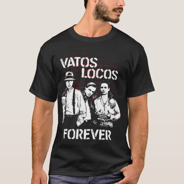 Camiseta Sangue No Sangue Vatos Locos Para Sempre (Frente)