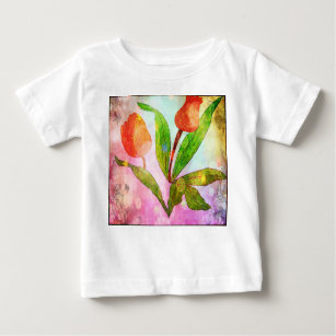 Camiseta Sangue Pequeno: Rosas Radiantes E Folhas Lush