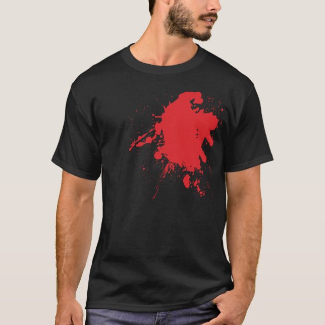 Camiseta Sangue Splat do coração (Frente)