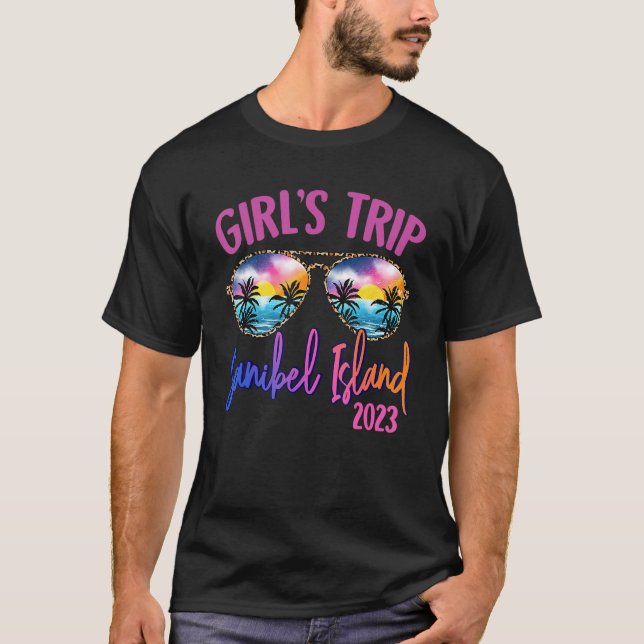 Camiseta Sanibel Island 2023 Girls Trip Sunglasses Summer G (Frente)