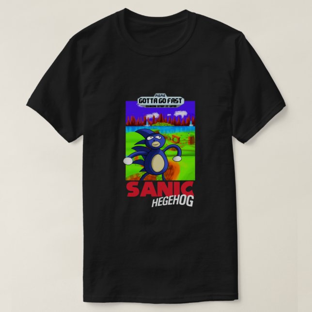 Camiseta Sanic the Hegehog the Boxart Classic (Frente do Design)