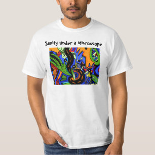 Camiseta Sanidade sob um microscópio