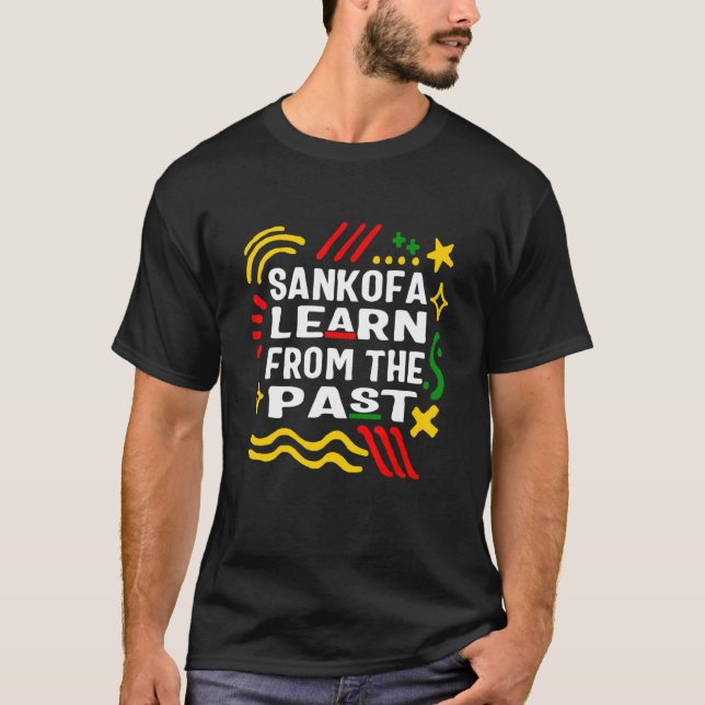 Camiseta Sankofa Aprende Com O Melão Americano Passado (Frente)
