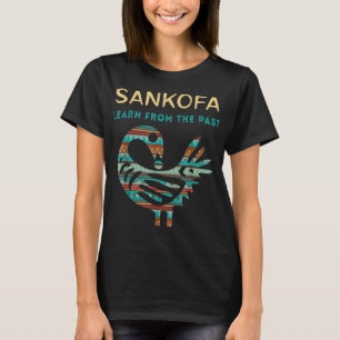 Camiseta Sankofa Aprende Com O Pássaro Africano Negro Seu