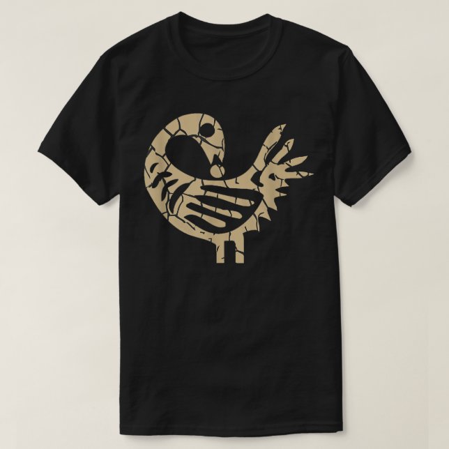 Camiseta Sankofa Bird African Bird Simple Pattern Juneteent (Frente do Design)