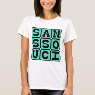 Camiseta Sans Souci, Sem Preocupações Frase Latina