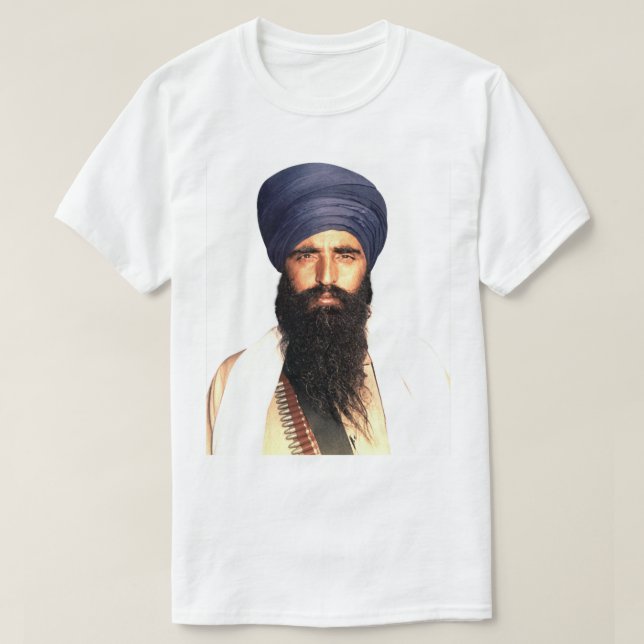 Camiseta Sant Baba Jarnail Singh Bhindranwale Clas (Frente do Design)