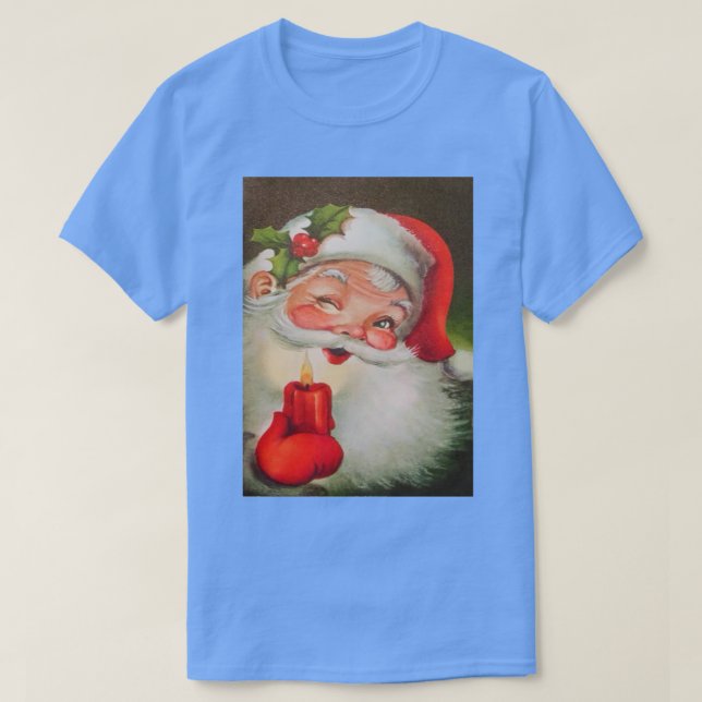 Camiseta Sant Claus Winking (Frente do Design)