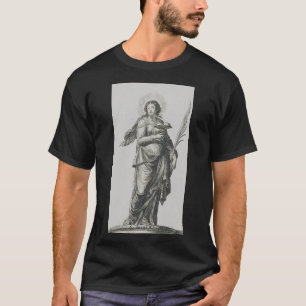 Camiseta Santa Ágata da Sicília Graça Vulcânica Arte