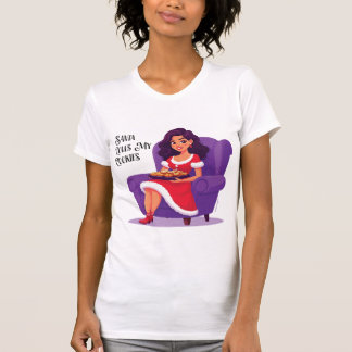 Camiseta Santa Ama Meus Biscoitos – Sra. Claus Retro Natal