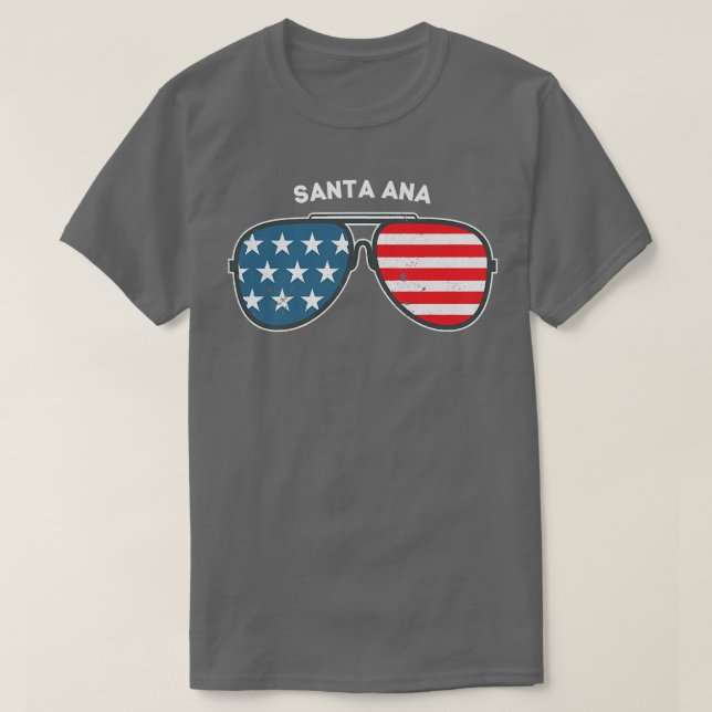 Camiseta Santa Ana California CA US Cities America 4th of J (Frente do Design)