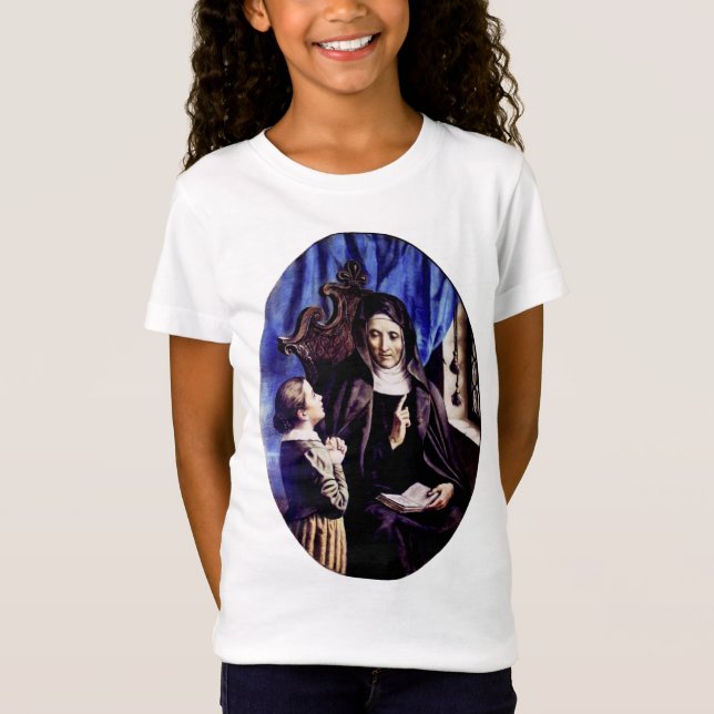 Camiseta Santa Ângela Mérici Padroeira dos Educadores e  (Frente)