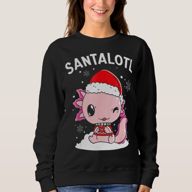 Camiseta Santa Axolotl Amphibian Merry Christman Xmas Day A (Frente)