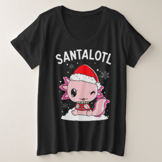Camiseta Santa Axolotl Amphibian Merry Christman Xmas Day A