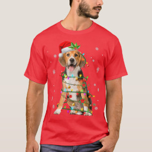 Camiseta Santa Beagle Christmas Tree Funny Xmas Pajama Dog