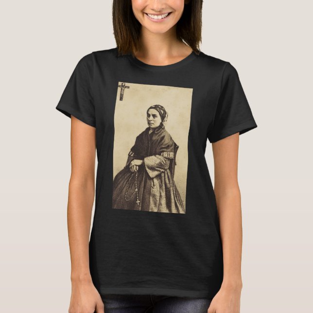 Camiseta Santa Bernadette Soubirous Arte Refinada (Frente)