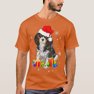 Camiseta Santa Bernese Mountain Christmas Lights Xmas Dog L