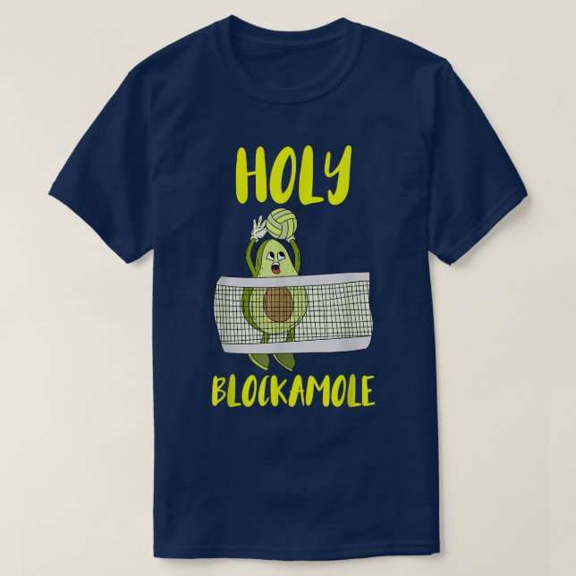 Camiseta Santa Blockamole Avocado Treinamento de Voleibol (Frente do Design)