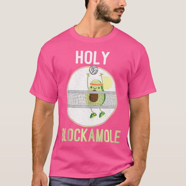 Camiseta Santa Blockamole Funny Voleibol Bloco Avocado n G (Frente)