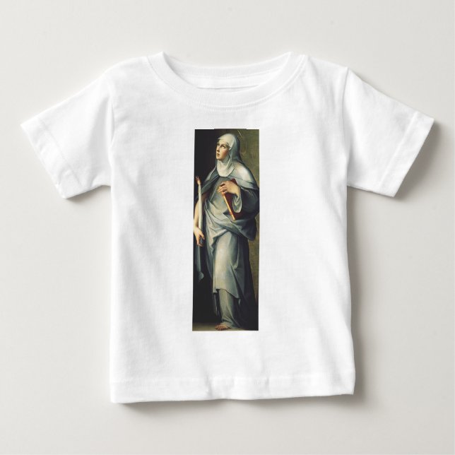Camiseta Santa Brígida da Suécia Mística Medieval (Frente)