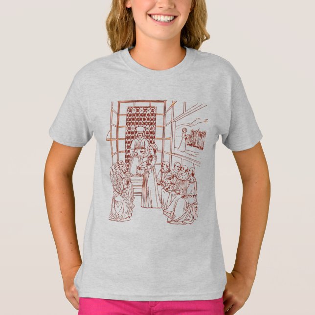Camiseta Santa Catarina Disputando com os Doutores de Masol (Frente)