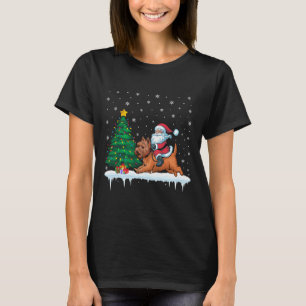 Camiseta Santa Claus Andando Cairn Terrier Dog Boys Girls C