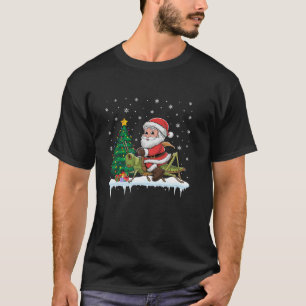 Camiseta Santa Claus Andando Gafanhotos Meninas Crianças Ch