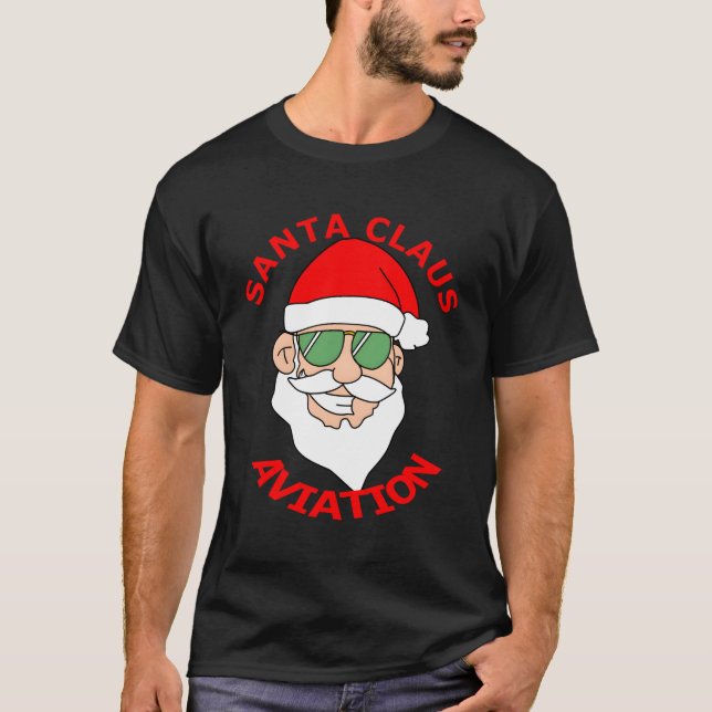 Camiseta Santa Claus Aviation (Frente)